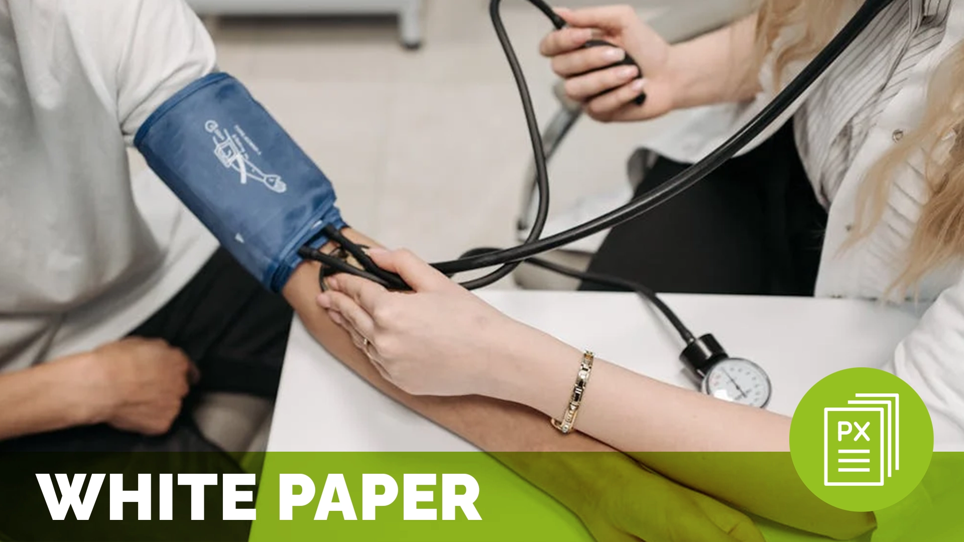 a person measuring blood pressure; patient experience