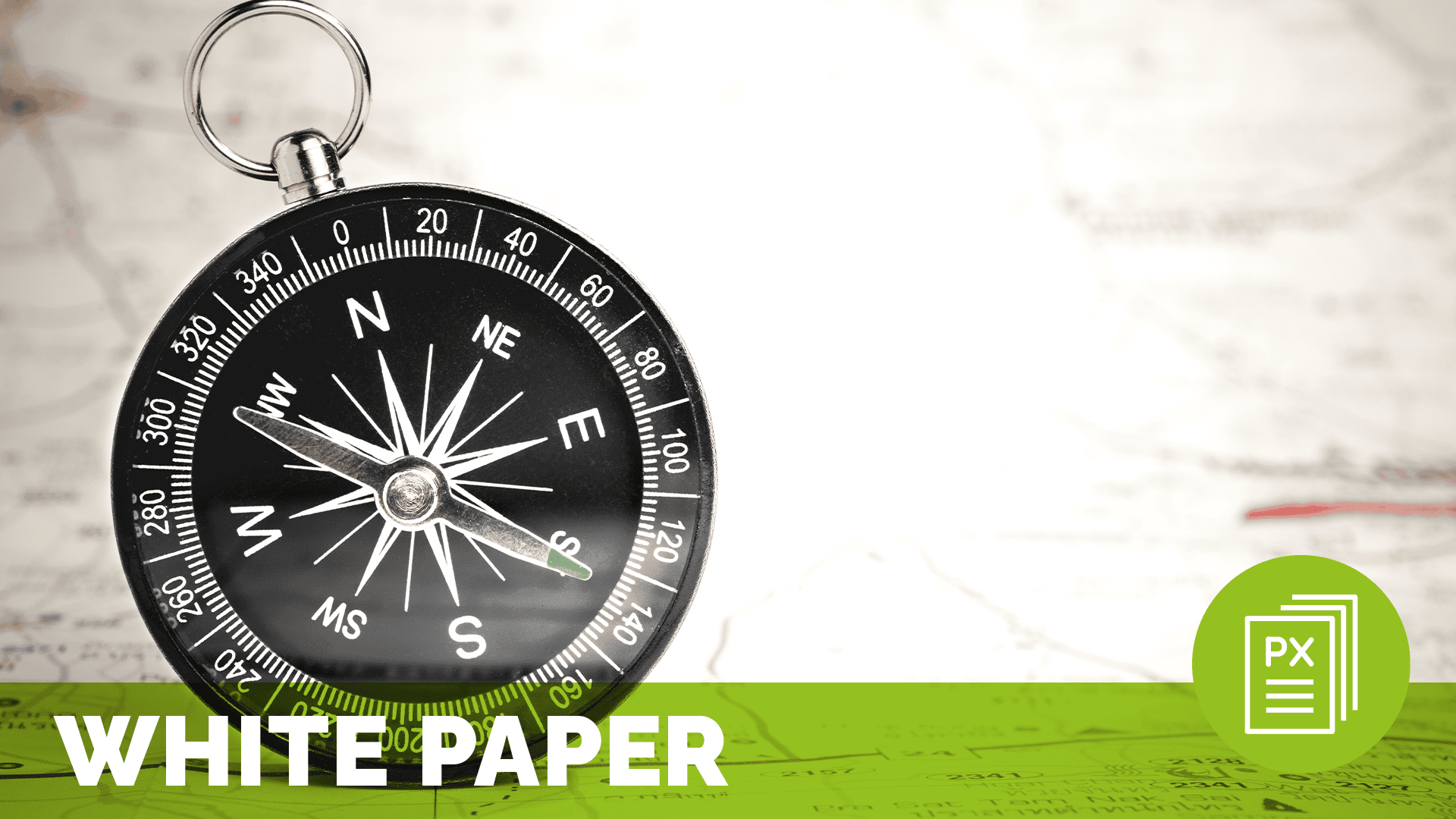 an image of a compass; text reads white paper; meant to represent guiding principles