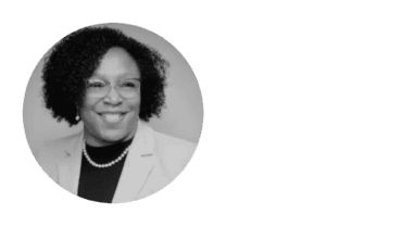 a black and white headshot of Iva Ervin-Stanberry