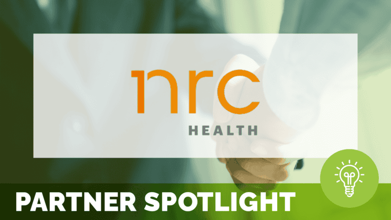 an image reading "partner spotlight," featuring the logo of NRC health